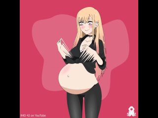marin kitagawa - gif; animation; pregnant belly; 3d sex porno hentai; (by @r4d 42) [sono bisque doll wa koi wo suru]